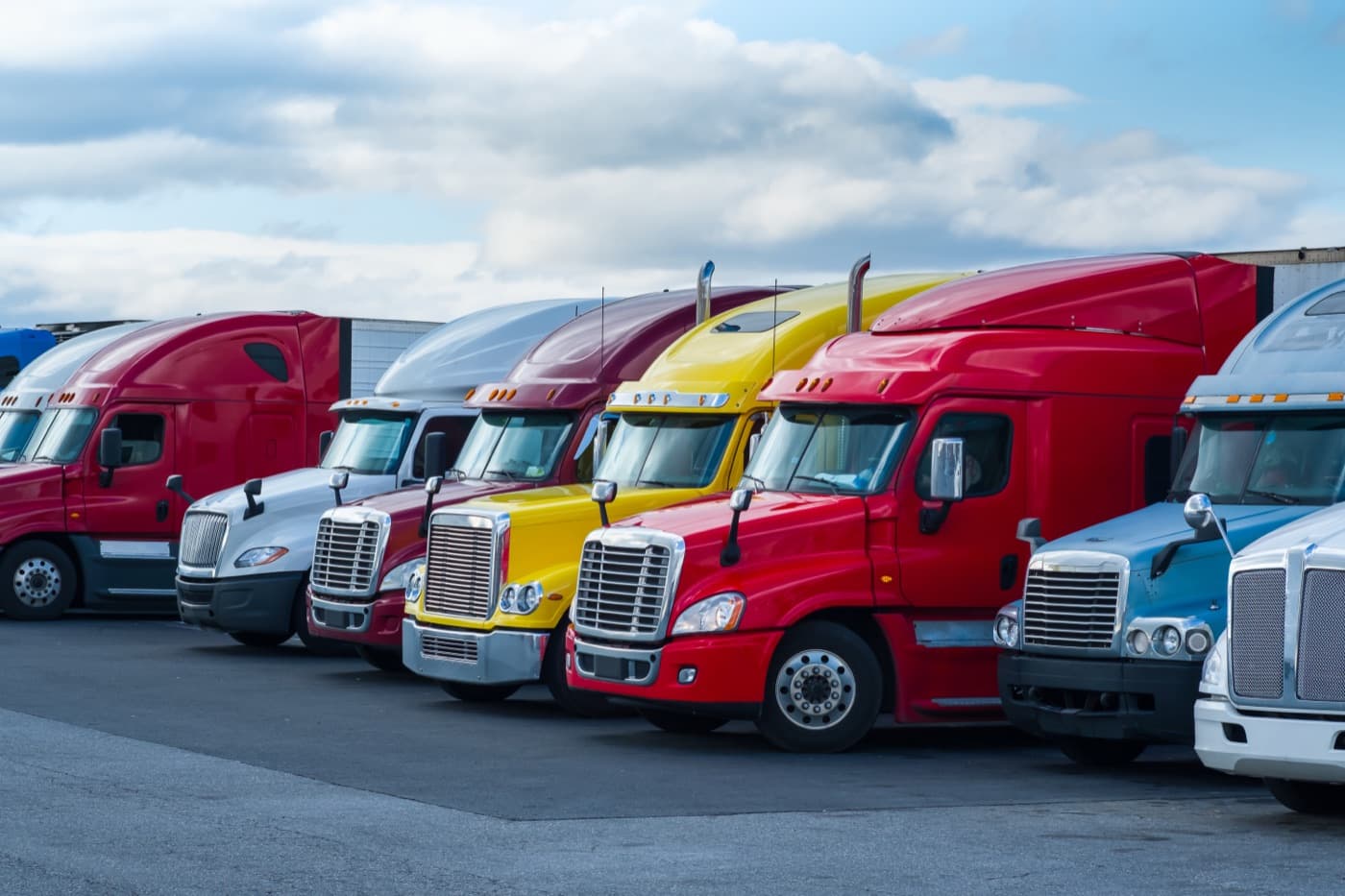 A lineup of fleet vehicles ready for pickup
